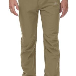 Hiking pants - waterproof and fleece lined pants with Flat Front Waistband